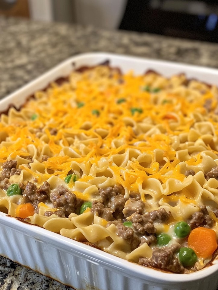Cheesy Beef Noodle Casserole