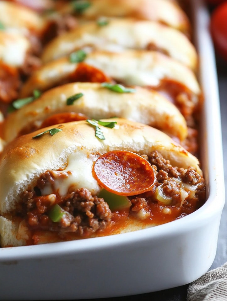 The Best Ever Pepperoni Pizza Sloppy Joes