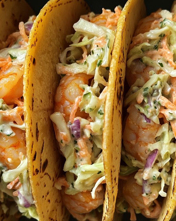 Low Carb Shrimp Tacos with Slaw