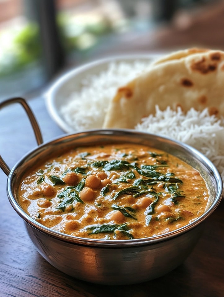 Creamy Chickpea & Spinach Curry