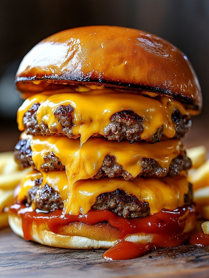 Loaded Double Cheeseburger Feast
