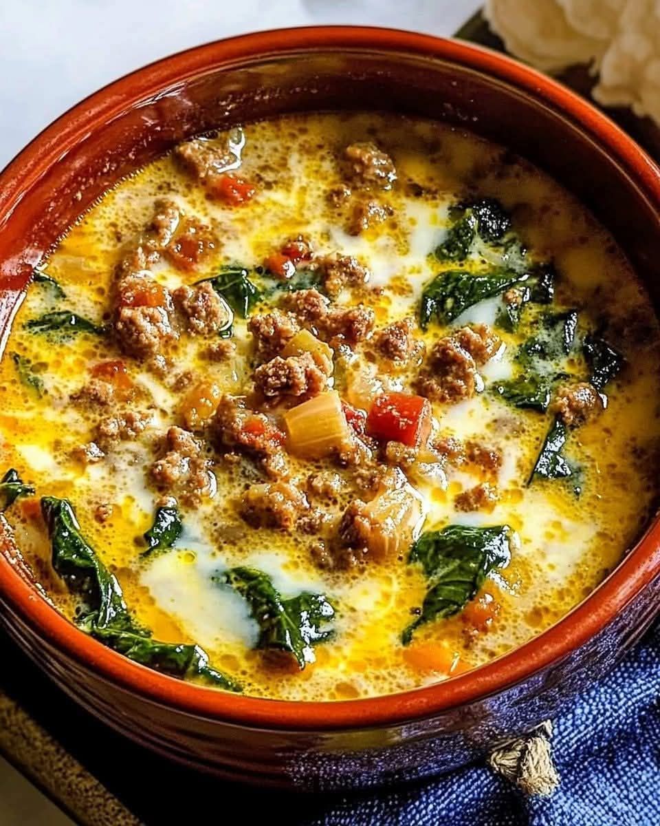 Warm up your day with this comforting Keto Tuscan Soup—perfect for those chilly nights!