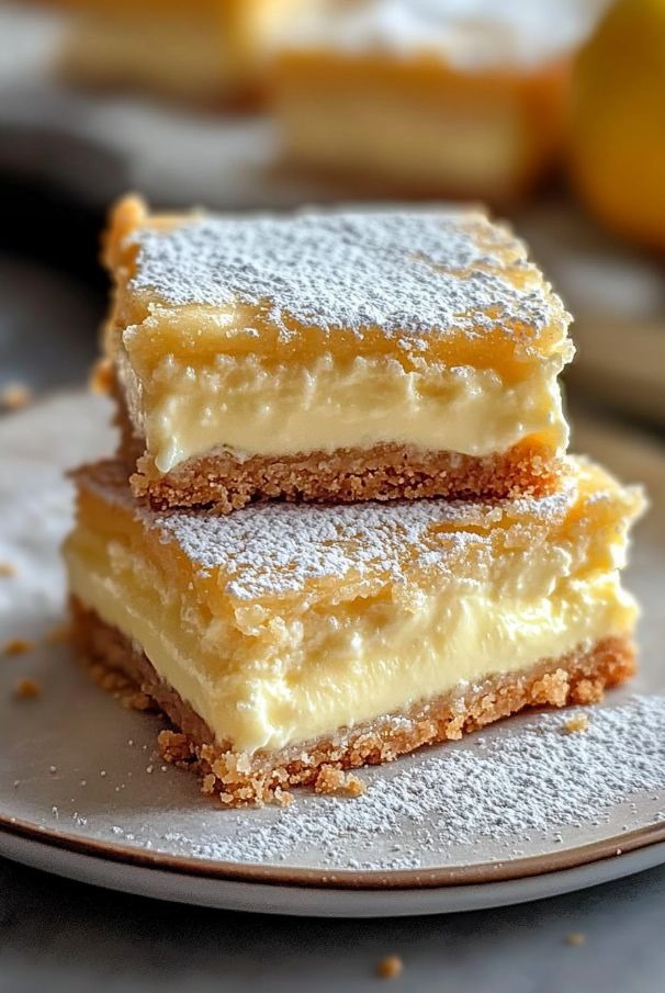 Vanilla Custard Cream Squares 🍮