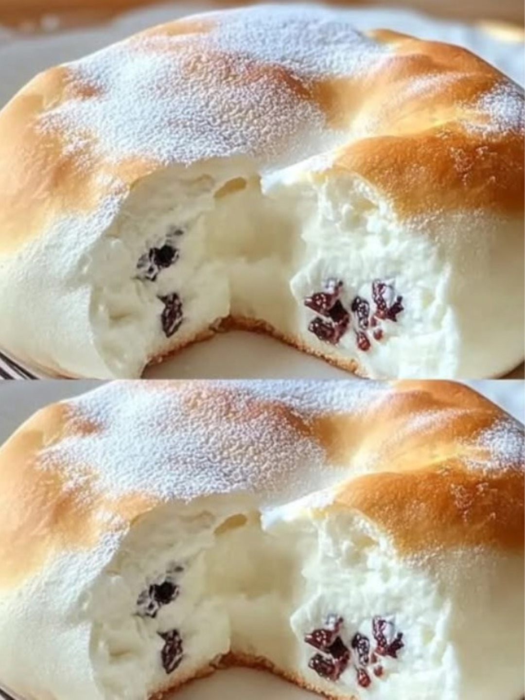 Just eggs, 150g Greek yogurt, and flour. A simple and delicious cake!