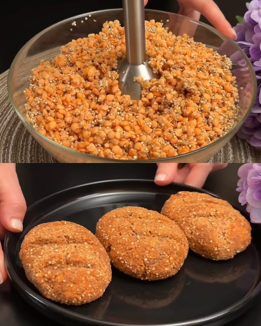 Quinoa and Red Lentil Patties Recipe