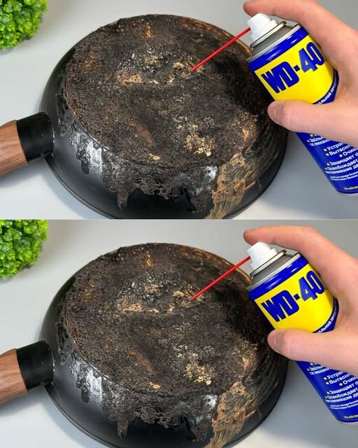 Apply this to a burnt old pan and be amazed by the results!