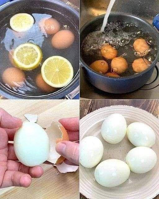 Tip: Add the lemon juice while the eggs are boiling. Full article in the commentary…