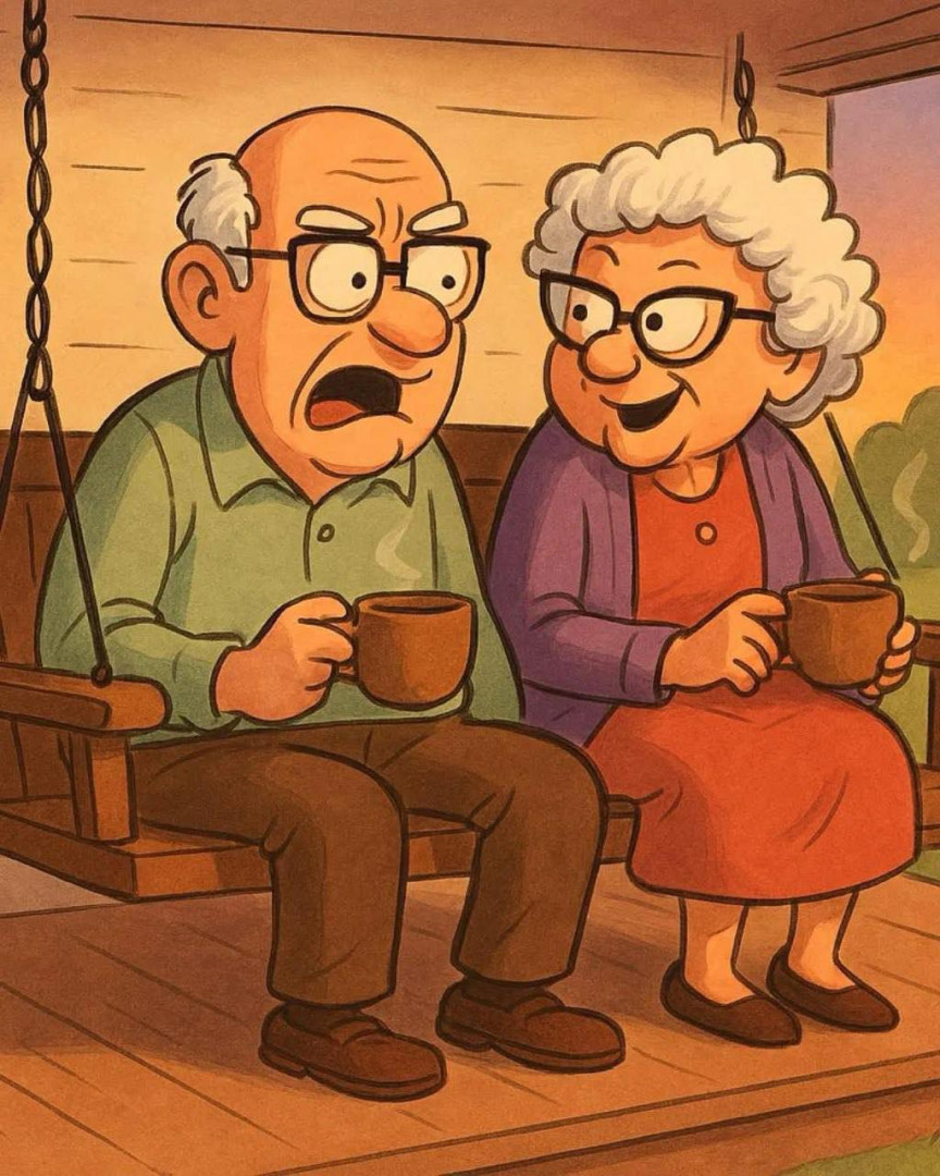 Bert and Edna’s Porch Swing Confessions — and the Laugh That Lasted a Lifetime