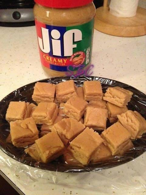 PEANUT BUTTER MICROWAVE FUDGE SUPER QUICK AND EASY!!