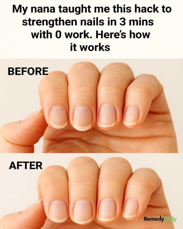 My nana taught me this hack to strengthen nails in 3 mins with 0 work. Here’s how it works