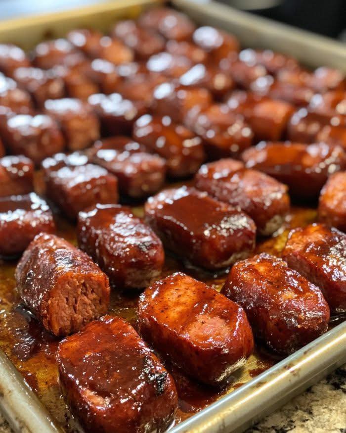 Low-Carb Baked Hot Dog Burnt Ends
