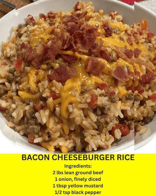 Bacon Cheeseburger Rice