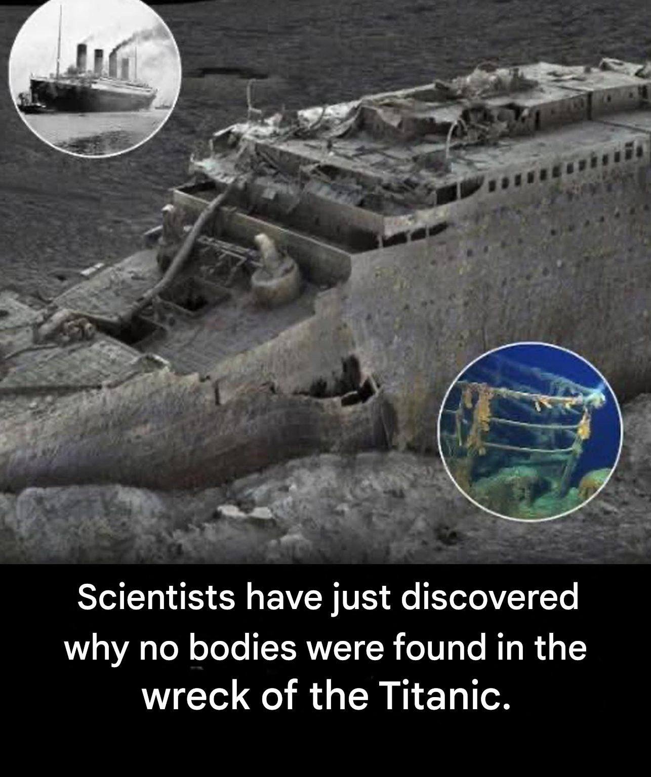 Why were no bodies found in the wreck of the Titanic?