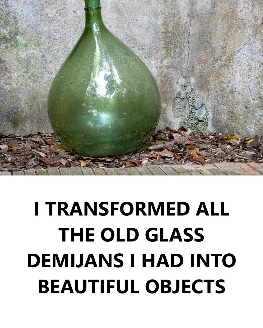 6 Creative Ideas for Recycling Old Glass Demijohns: From Planters to Garden Tables